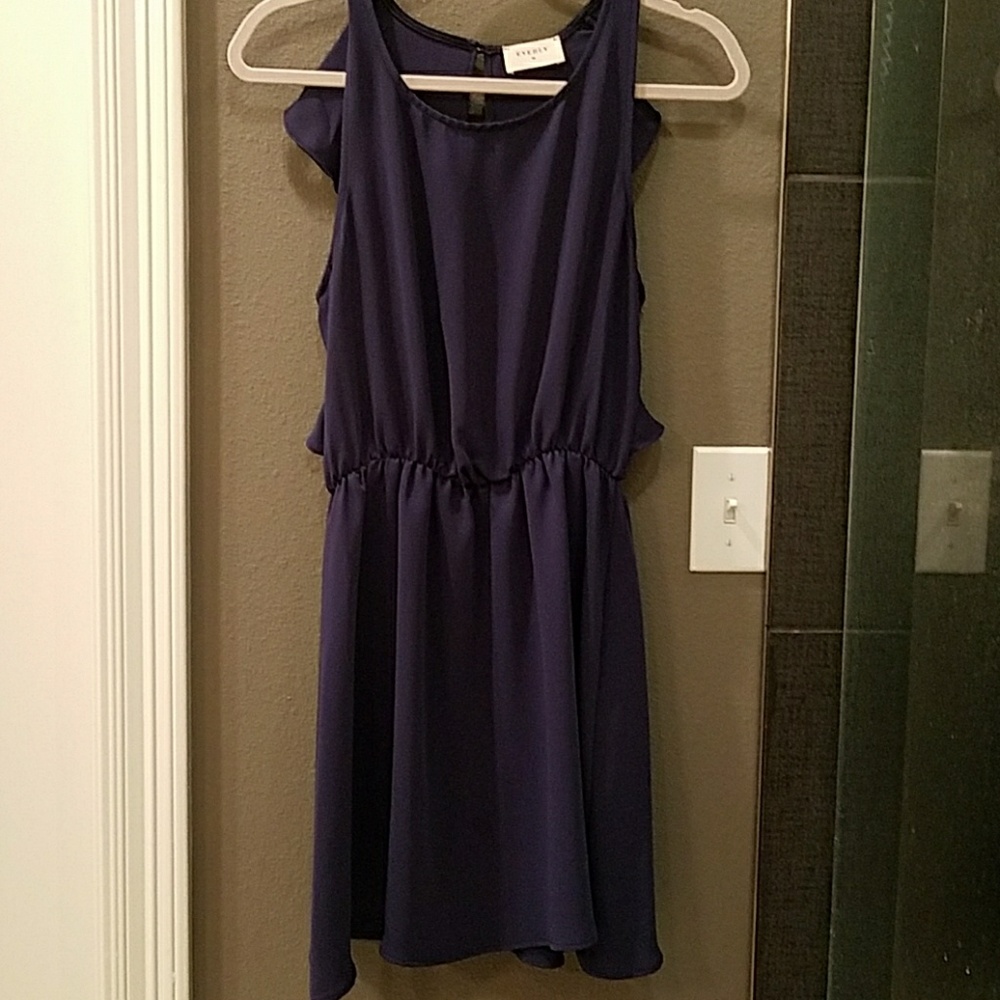 Royal blue dress - Check out the back ruffle!